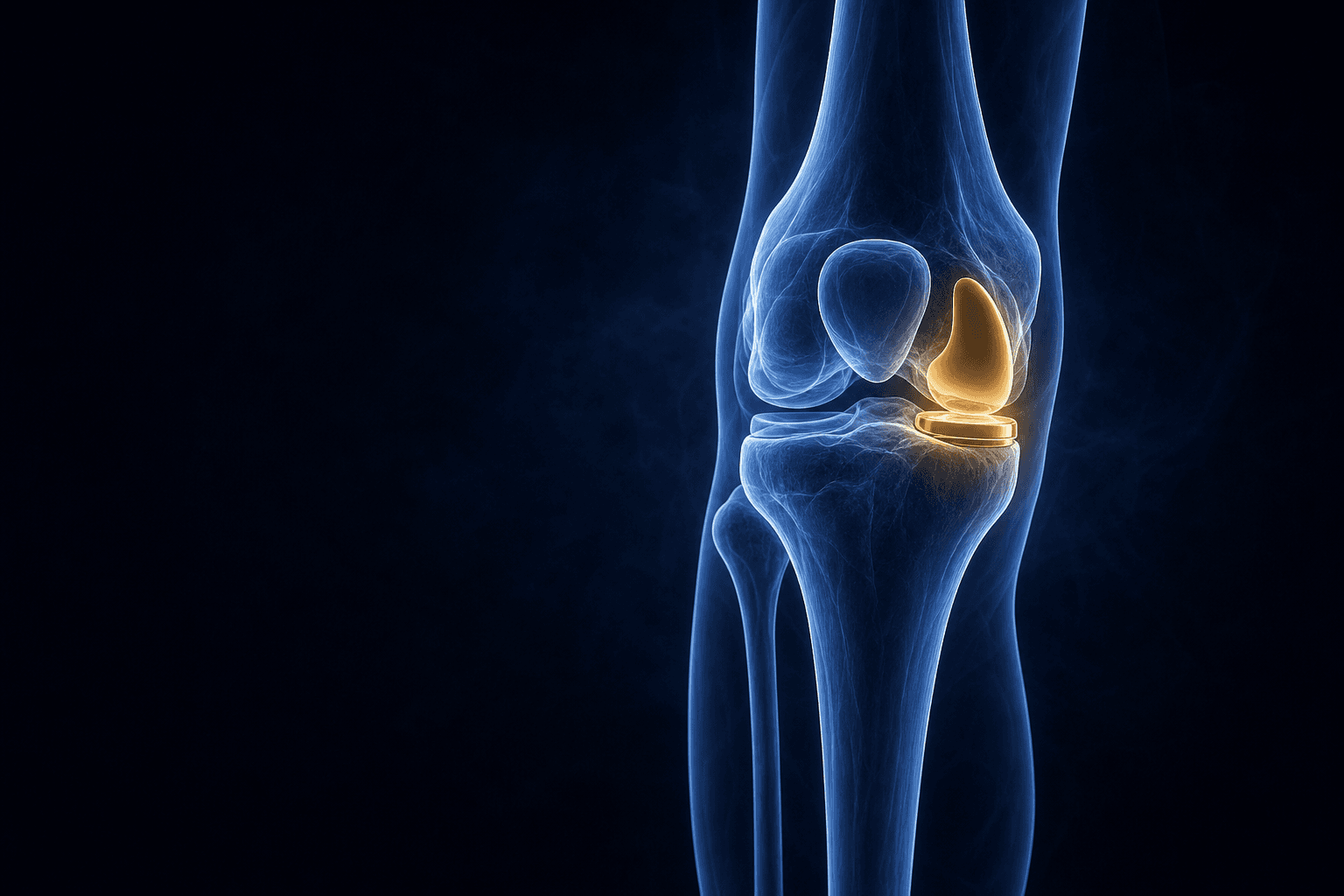 Partial Knee Replacement x-ray style procedure visual