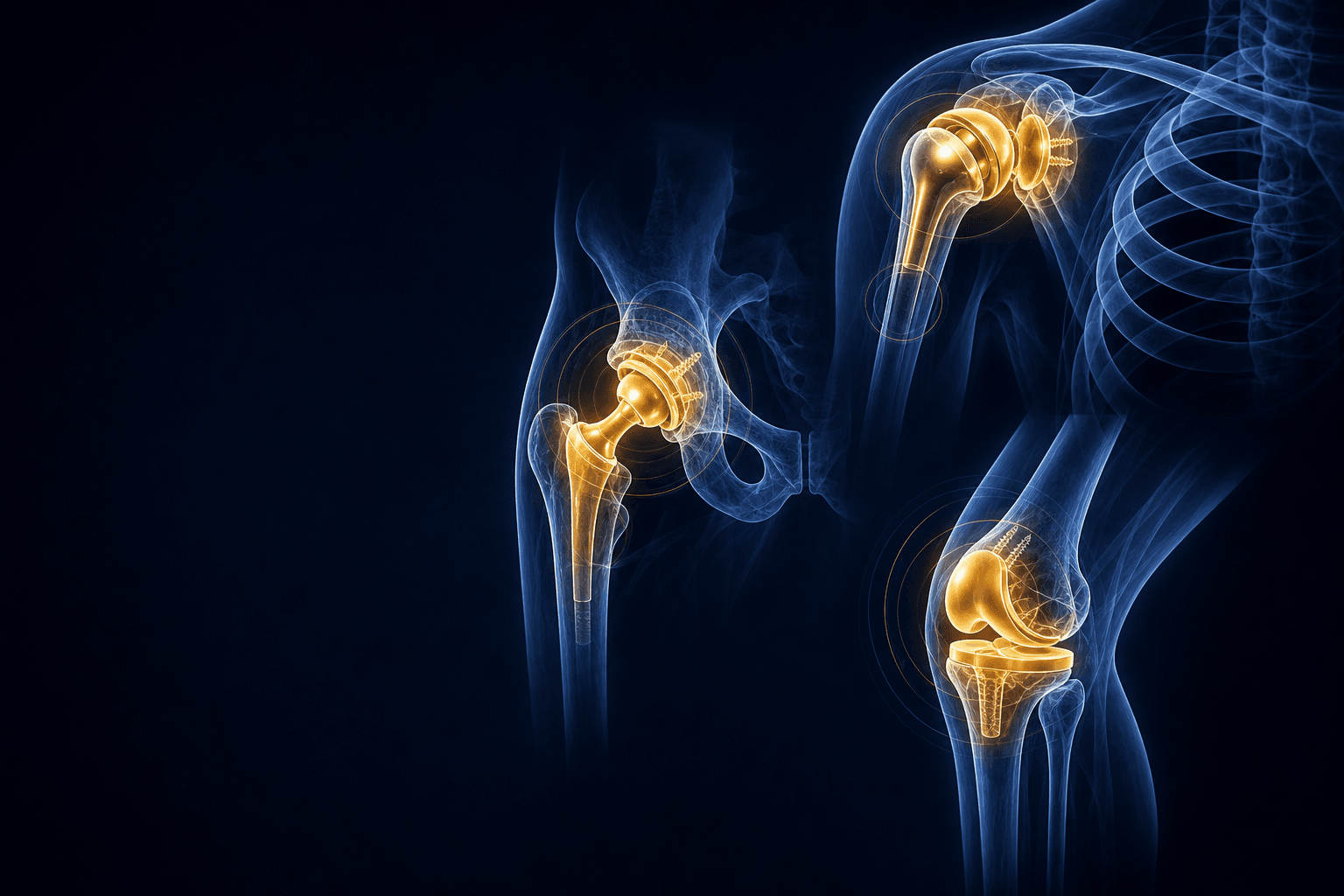 Revision Hip, Knee, and Shoulder Replacement x-ray style procedure visual