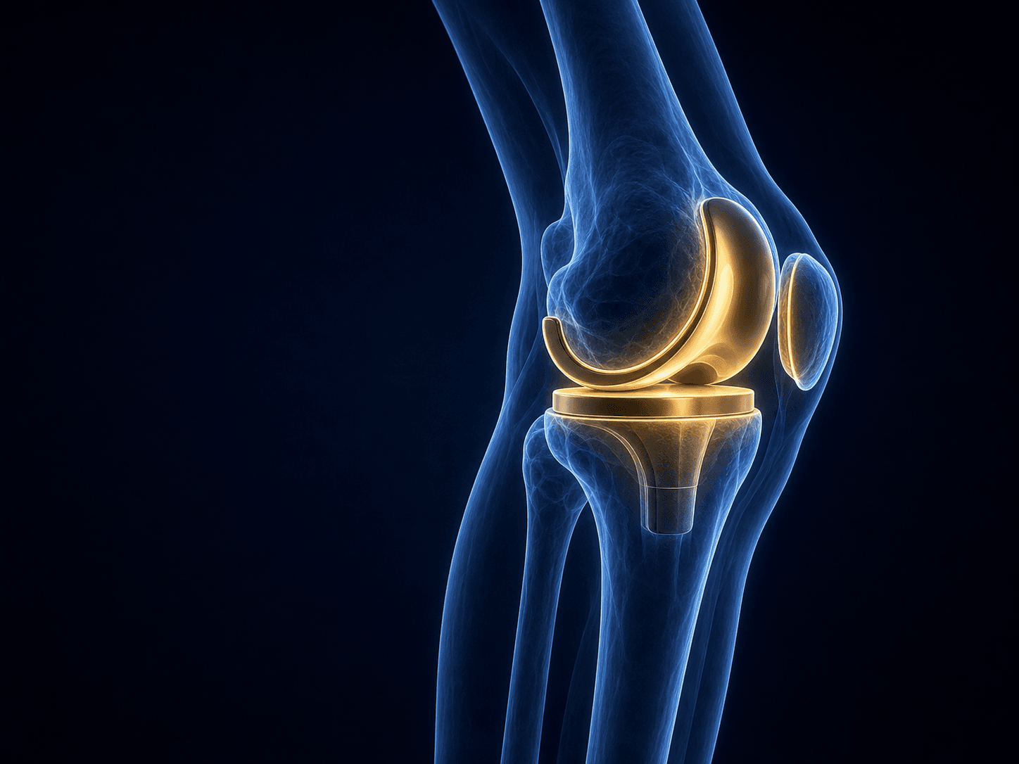 Total Knee Replacement x-ray style procedure visual