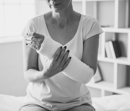 Person with elbow pain